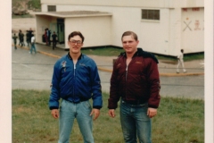 1980-05-JB-and-unknown-in-from-of-mess-hall