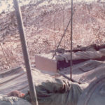 1978-11 Autumn Safari Ft Irwin CA National Training Center (NTC) Tactical Operations Center (TOC) under Camouflage