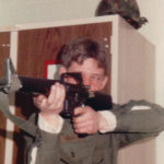 1979 Fort Knox KY B.T. Smith with M-16 in Barracks