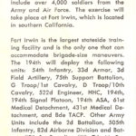 1978 Autumn Safari Exercise General Info Camp Shelby MS