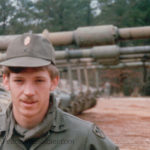 B.T. Smith with M109A1 155mm Howitzers 1979-10 Autumn Lanyard Camp Shelby MS 3/3rd FA 194th Armored Brigade