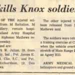 1979 Fort Knox 194th 3/3 FA Truck accident kills Knox soldier injures 15